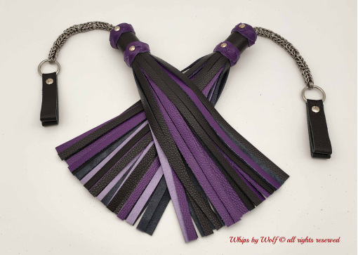 MTO Black & Purple Poi Floggers 