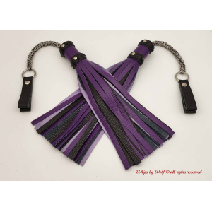 MTO Purple & Black Poi Floggers 