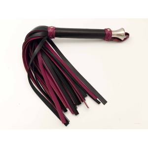 Single Medium Flogger in Black & Purple