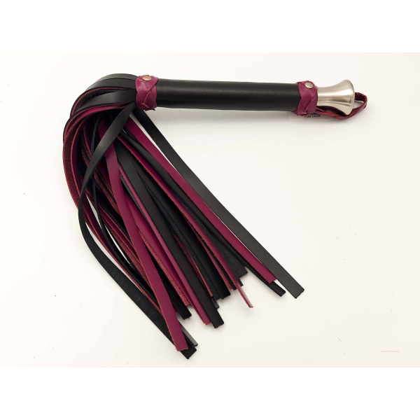 Single Medium Flogger in Black & Purple