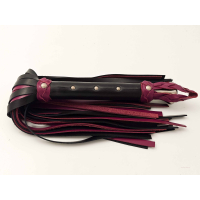 Single Medium Flogger in Black & Purple