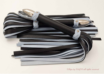 Flogger set in Black & Ice Blue