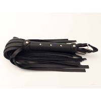 Single Medium Flogger in Black