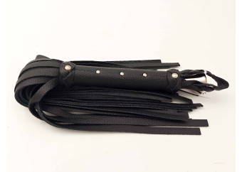 Single Medium Flogger in Black