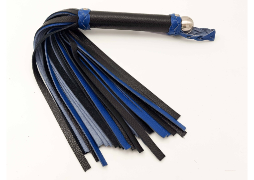 Single Medium Flogger in Black & Blue