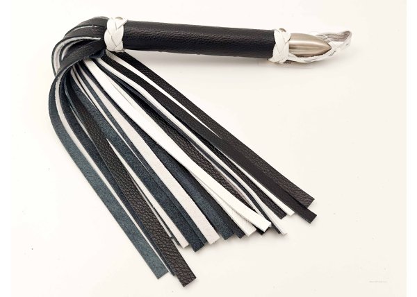Single Medium Flogger in Black & White