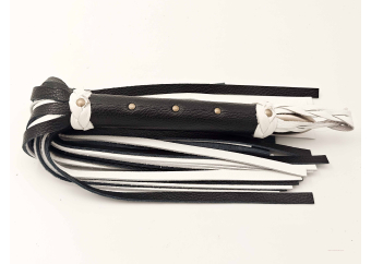 Single Medium Flogger in Black & White