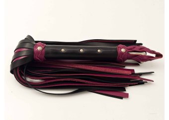 Single Medium Flogger in Black & Purple