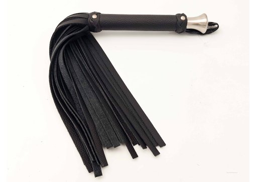 Single Medium Flogger in Black