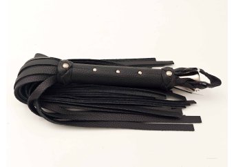 Single Medium Flogger in Black