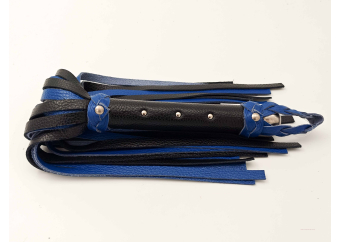 Single Medium Flogger in Black & Blue