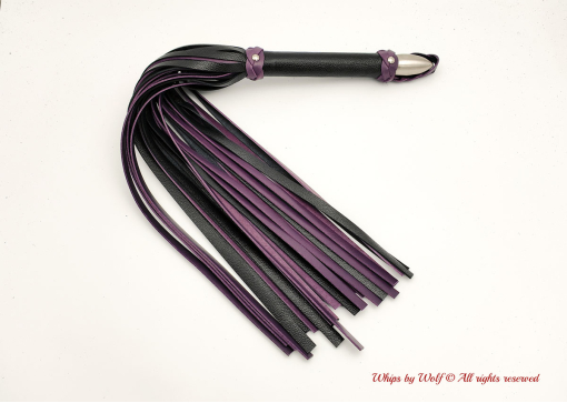 Single Large Flogger in Black & Purple