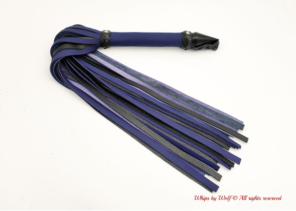 Single Large Flogger in Night Blue & Black Single Large Flogger in Night Blue & Black