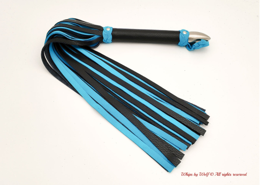 Single Large Flogger in Black & Turquoise  