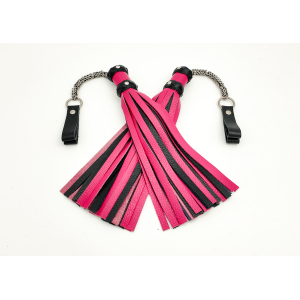 MTO Pink & Black Poi Floggers 