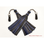 MTO Black & Dark Blue Poi Floggers 