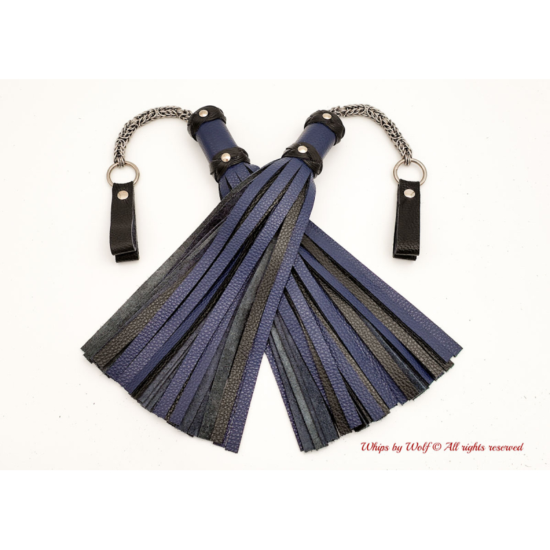 MTO Dark Blue & Black Poi Floggers 