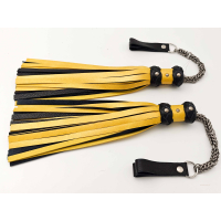 Poi Floggers in Shiny Yellow & Black