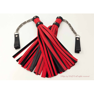 Poi Floggers in Red & Black