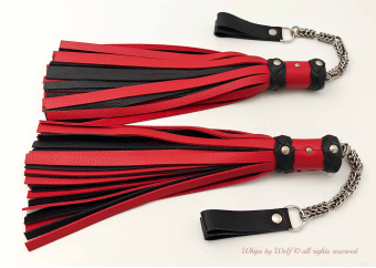 Poi Floggers in Red & Black