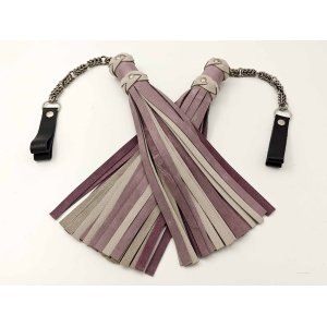 Poi Floggers in Dusty Ivory & Lavender
