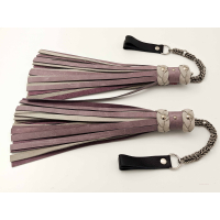 Poi Floggers in Dusty Ivory & Lavender