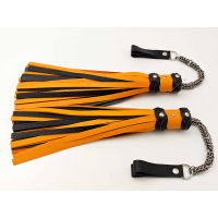 Poi Floggers in Tangerine and Black