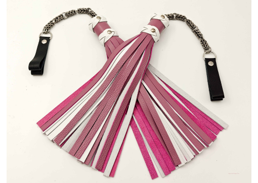 Poi Floggers in Pink & White