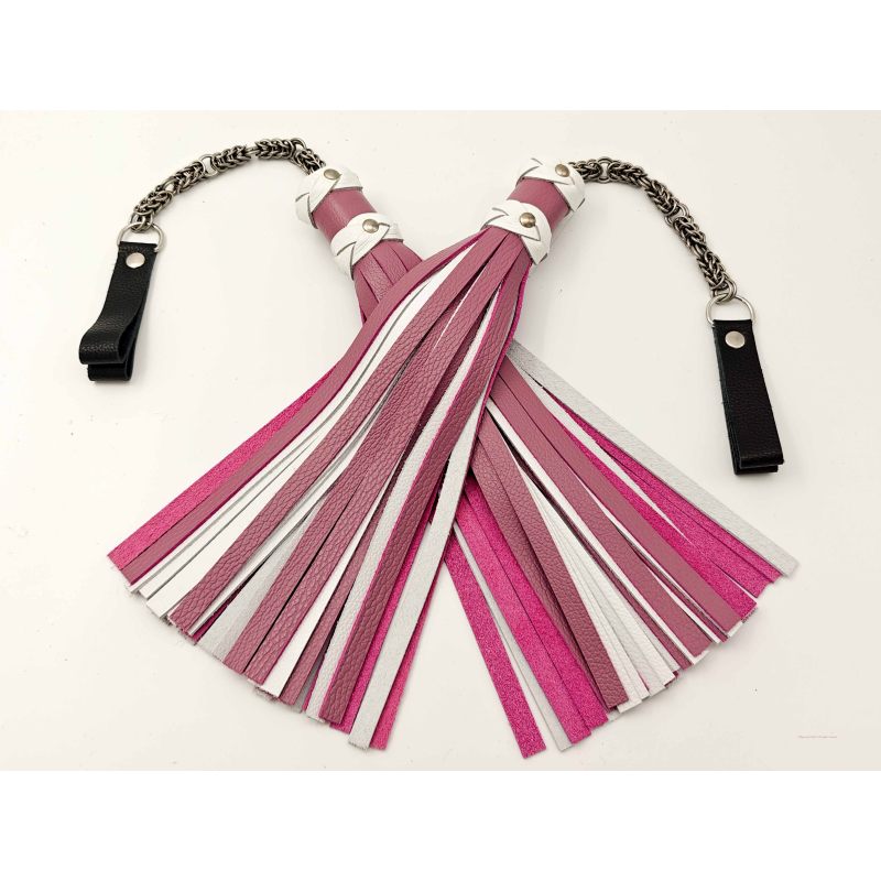 Poi Floggers in Pink & White