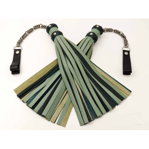 Poi Floggers in Green & Black