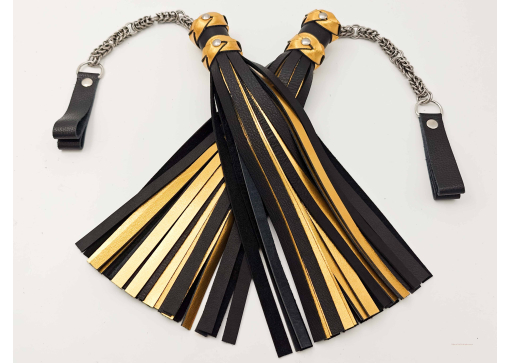 Exclusive Poi Floggers in Sharp Gold and Thuddy Black