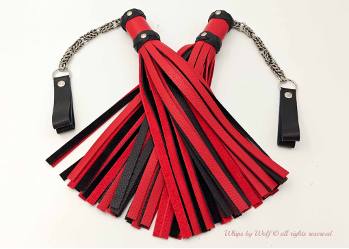 Poi Floggers in Red & Black