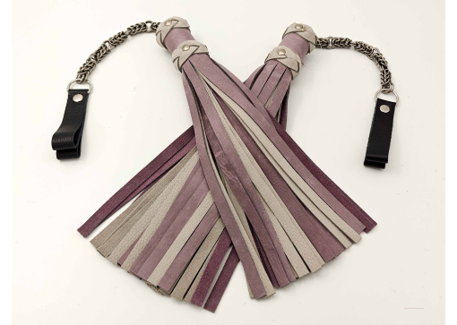 Poi Floggers in Dusty Ivory & Lavender