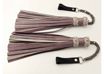 Poi Floggers in Dusty Ivory & Lavender