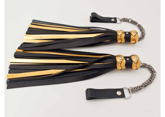 Exclusive Poi Floggers in Sharp Gold and Thuddy Black