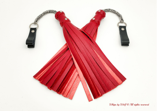 Poi Floggers in Blood Red