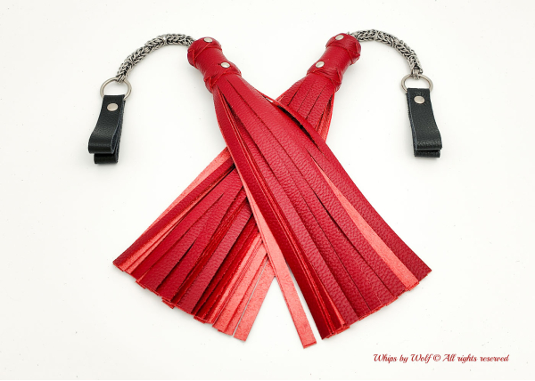 Poi Floggers in Blood Red
