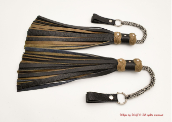 Poi Floggers in Brown and Caramel
