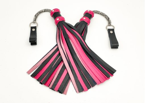 MTO Black & Pink Poi Floggers 