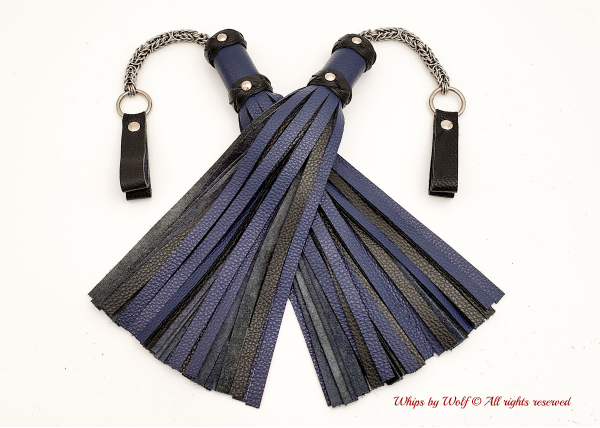 MTO Dark Blue & Black Poi Floggers 