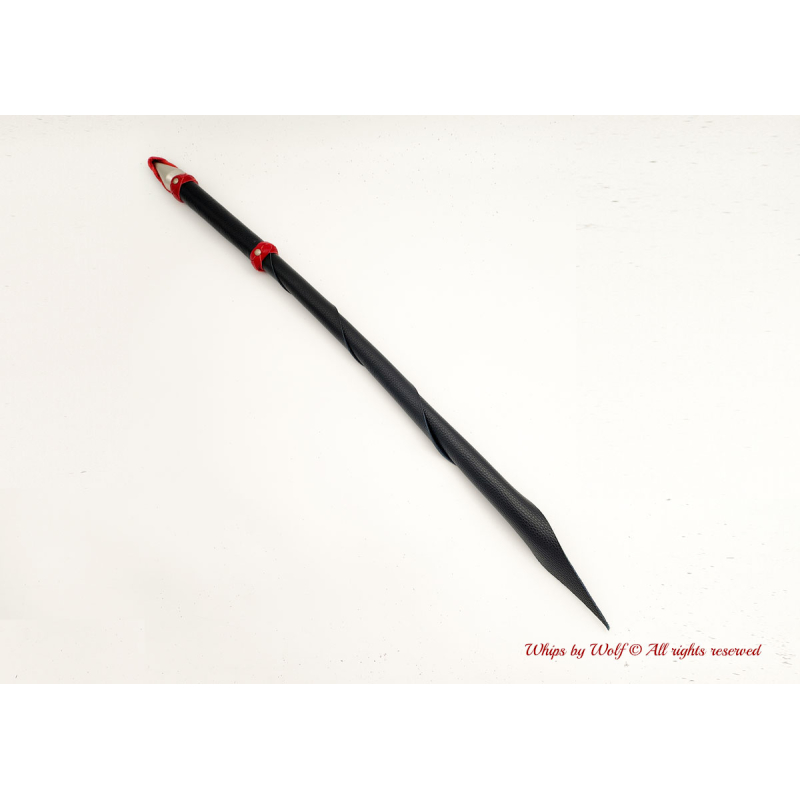 MTO Black & Red Wolf Tail Whip 