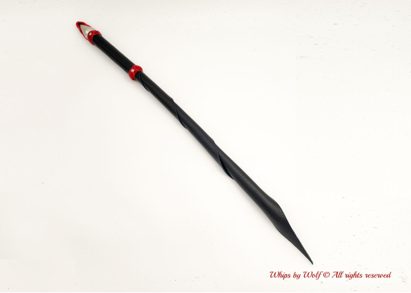 MTO Black & Red Wolf Tail Whip 