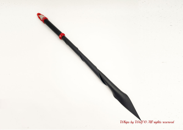 MTO Black & Red Wolf Tail Whip 