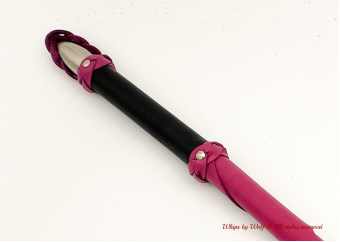 Wolf Tail Whip in Black & Pink