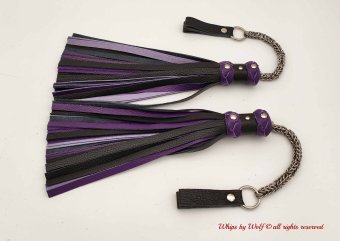 MTO Black & Purple Poi Floggers 