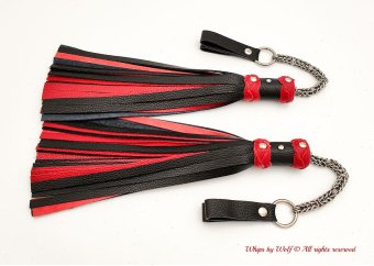 MTO Black & Red Poi Floggers