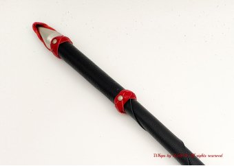 MTO Black & Red Wolf Tail Whip 